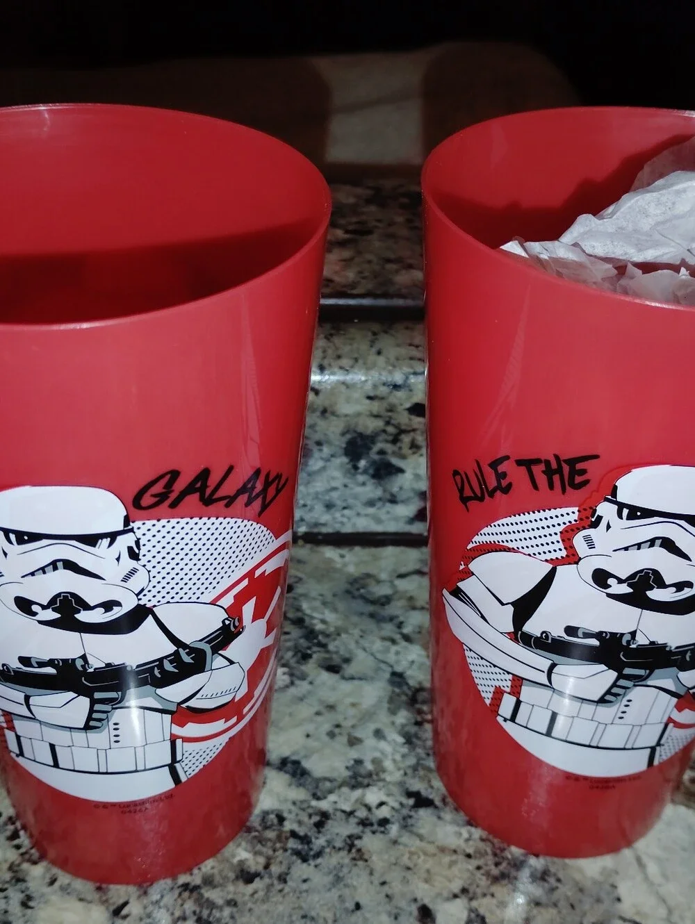 Star Wars Red Stormtrooper Plastic Tumbler - Set of 2 New